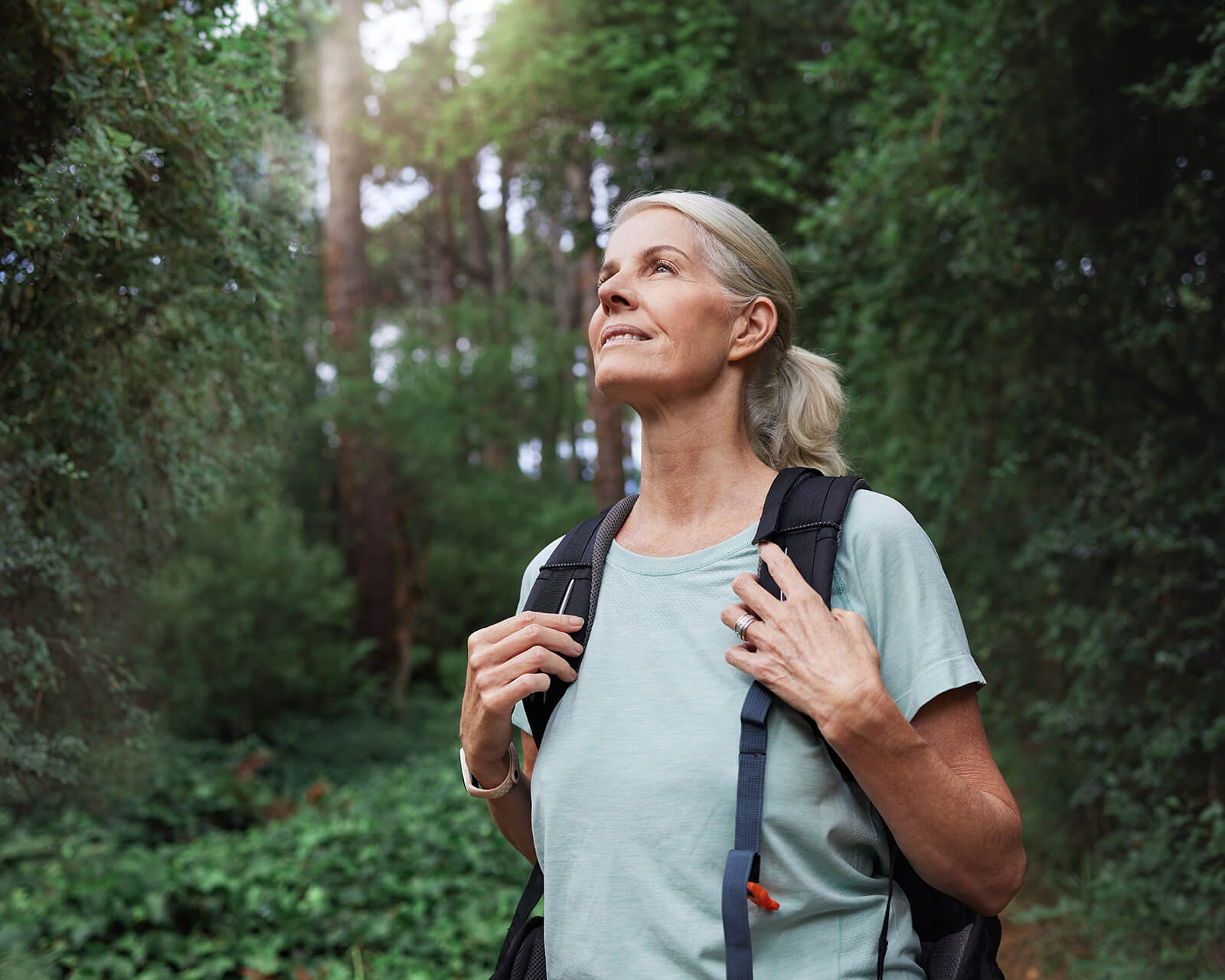 Woman hiking